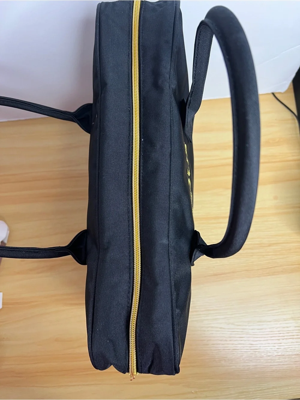 TOUS Black Laptop Briefcase with Yellow Logo